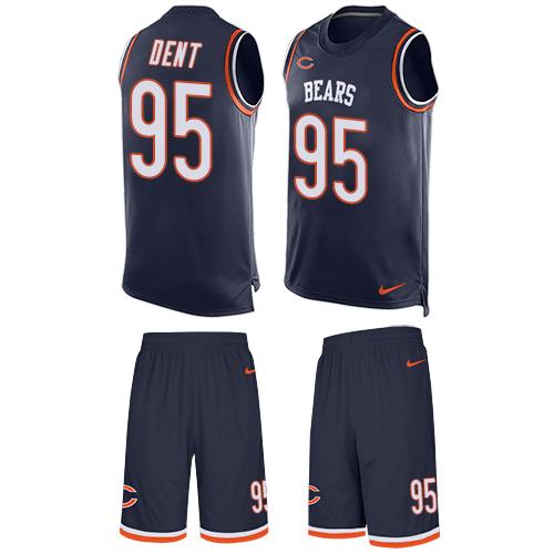 Nike Bears #95 Richard Dent Navy Blue Team Color Men's Stitched NFL Limited Tank Top Suit Jersey - Click Image to Close